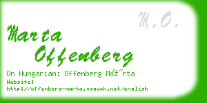 marta offenberg business card